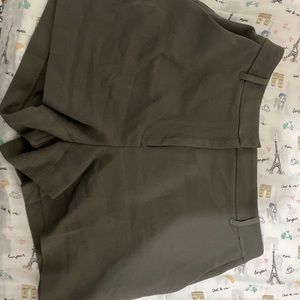 Olive green shorts from Express